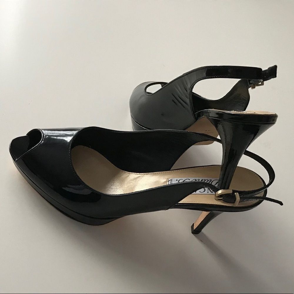 Pancaldi Platform Heels Patent Leather Sandals